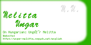 melitta ungar business card